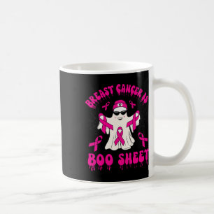 Cancer Is Boo Sheet Halloween Breast Cancer Awaren Coffee Mug