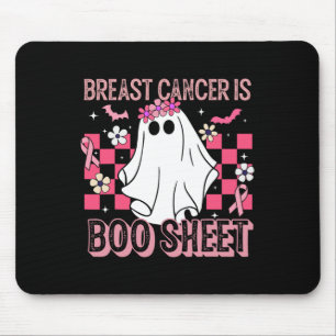 Cancer Is Boo Sheet Halloween Breast Cancer Awaren Mouse Pad