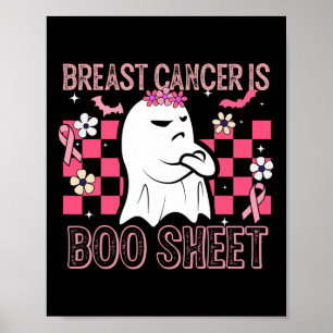 Cancer Is Boo Sheet Halloween Breast Cancer Awaren Poster