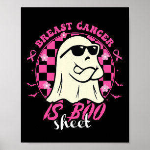 Cancer Is Boo Sheet Halloween Breast Cancer Awaren Poster