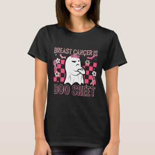 Cancer Is Boo Sheet Halloween Breast Cancer Awaren T-Shirt