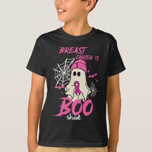Cancer Is Boo Sheet Halloween Breast Cancer Awaren T-Shirt