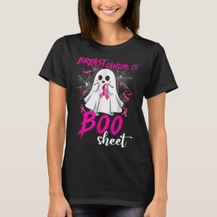 Cancer Is Boo Sheet Halloween Breast Cancer Awaren T-Shirt