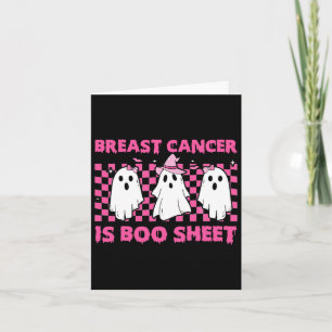 Cancer Is Boo Sheet Halloween Pink Cancer Awarenes Card