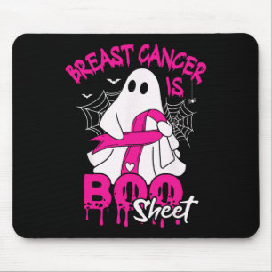 Cancer Is Boo Sheet Halloween Support Squad Ribbon Mouse Pad