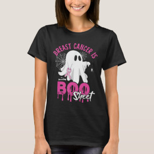 Cancer Is Boo Sheet Spooky Halloween Breast Cancer T-Shirt