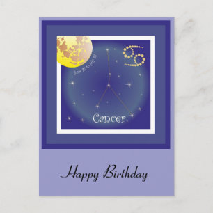 Cancer June 22 to July 22 Postkarte Postcard
