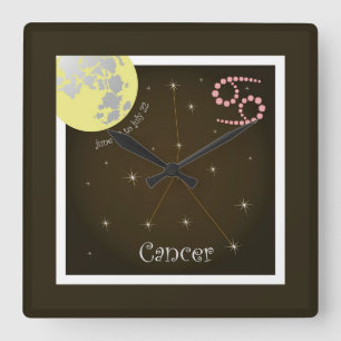 Cancer June 22 to July 22 Square Wall Clock