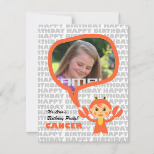 Cancer Kids Party Invitation with photo