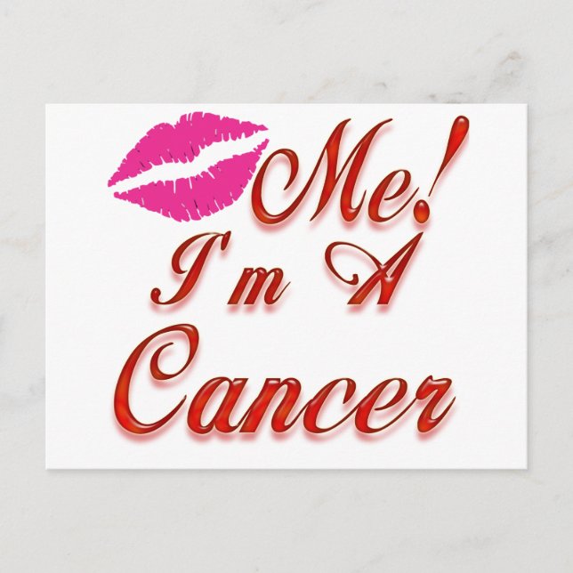 cancer kiss me zodiac postcard (Front)
