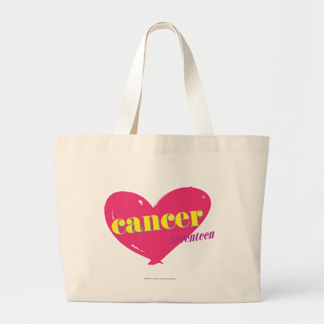 Cancer Large Tote Bag (Front)