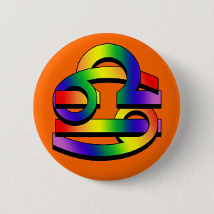 Cancer & Libra GLBT 6 Cm Round Badge
