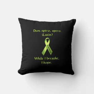 Cancer Lime Green Survivor Ribbon Pillow