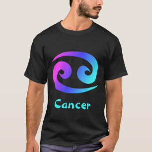 Cancer Magenta Blue Aqua Zodiac Sign T-Shirt