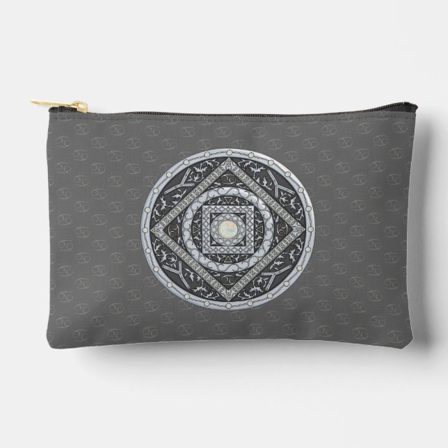 Cancer Mandala Accessory Pouch (Front)