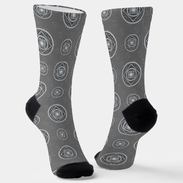 Cancer Mandala Socks (Angled)