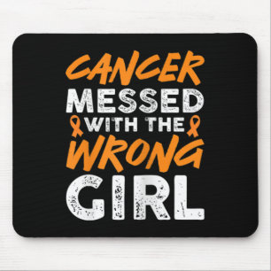Cancer Messed The Wrong Girl Leukaemia Fighter War Mouse Pad