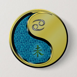 Cancer & Metal Goat 7.5 Cm Round Badge