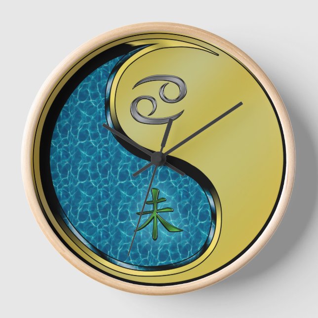 Cancer & Metal Goat Clock (Front)