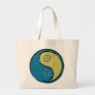 Cancer & Metal Horse Large Tote Bag