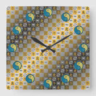 Cancer & Metal Horse Square Wall Clock