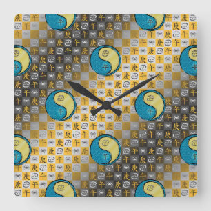 Cancer & Metal Horse Square Wall Clock