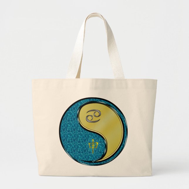 Cancer & Metal Monkey Large Tote Bag (Front)
