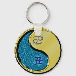 Cancer & Metal Ox Key Ring