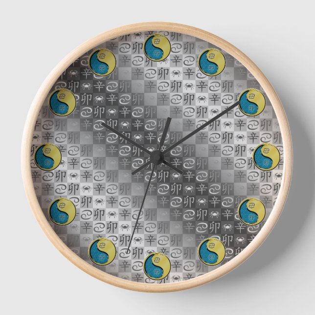 Cancer & Metal Rabbit Clock (Front)