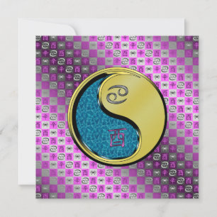Cancer & Metal Rooster Card