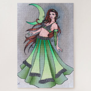 Cancer moon belly dancer jigsaw puzzle