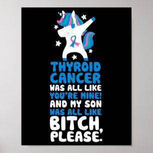 Cancer My Son Please Quote Unicorn Poster