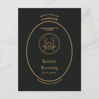 Cancer Nurturing Loyal Personal Apothecary Label Postcard