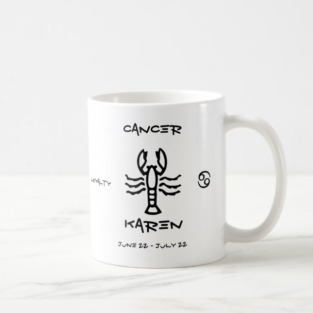 Cancer Personalised Coffee Mug (Right)