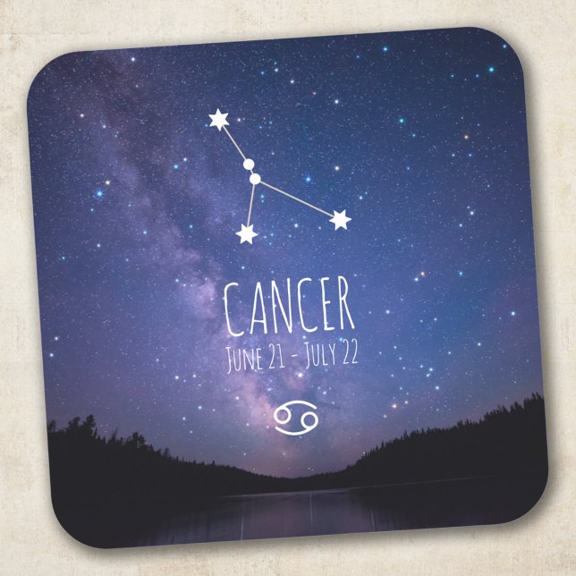 Cancer | Personalised Zodiac Constellation Square Sticker (Creator Uploaded)
