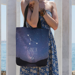 Cancer   Personalised Zodiac Constellation Tote Bag