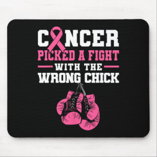 Cancer Picked A Fight With The Wrong Chick Boxing  Mouse Pad