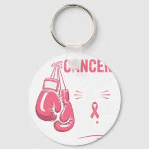 Cancer Picked The Wrong Chick Breast Cancer Awaren Key Ring