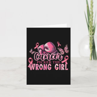 Cancer Picker The Wrong Girl Pink Boxing Glove Bre Card