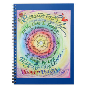 Cancer Poem Affirmation Rainbow Journal Notebook