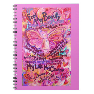 Cancer Poem Pink Angel Art Notebook Journal