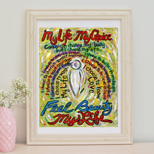 Cancer Poem White Angel Painting Poster Art Prints (Creator Uploaded)