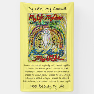 Cancer Poem White Guardian Angel Art Custom Banner