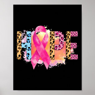 Cancer Rainbow In October We Wear Pink Hope Suppor Poster
