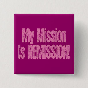Cancer Remission Pretty Pink Button