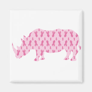Cancer-Ribbon-Rhino Magnet