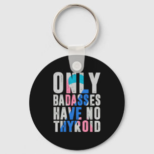 Cancer Ribbon Thyroidectomy Removal Surgery Bades Key Ring