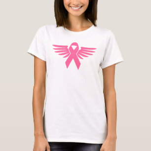 Cancer Ribbon Wing Womens T-Shirt