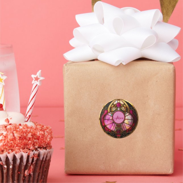 Cancer Ruby Radiance Classic Round Sticker (Party)