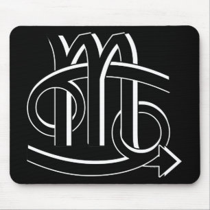 Cancer & Scorpio Partners bw Mouse Pad